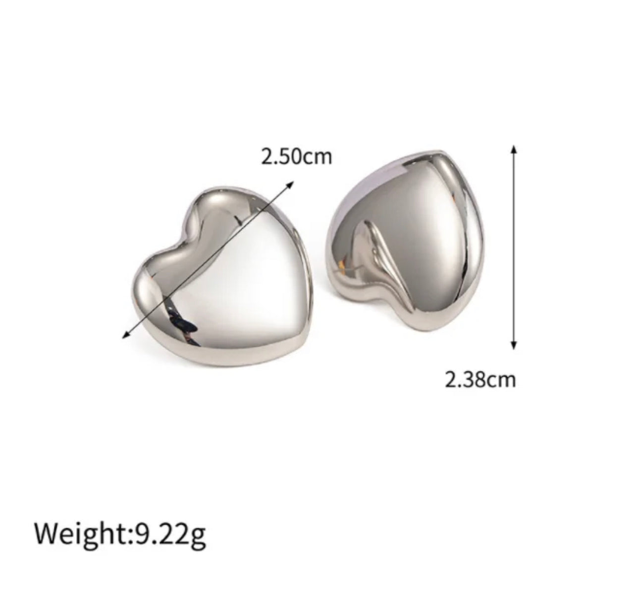 Cuore Silver Earrings