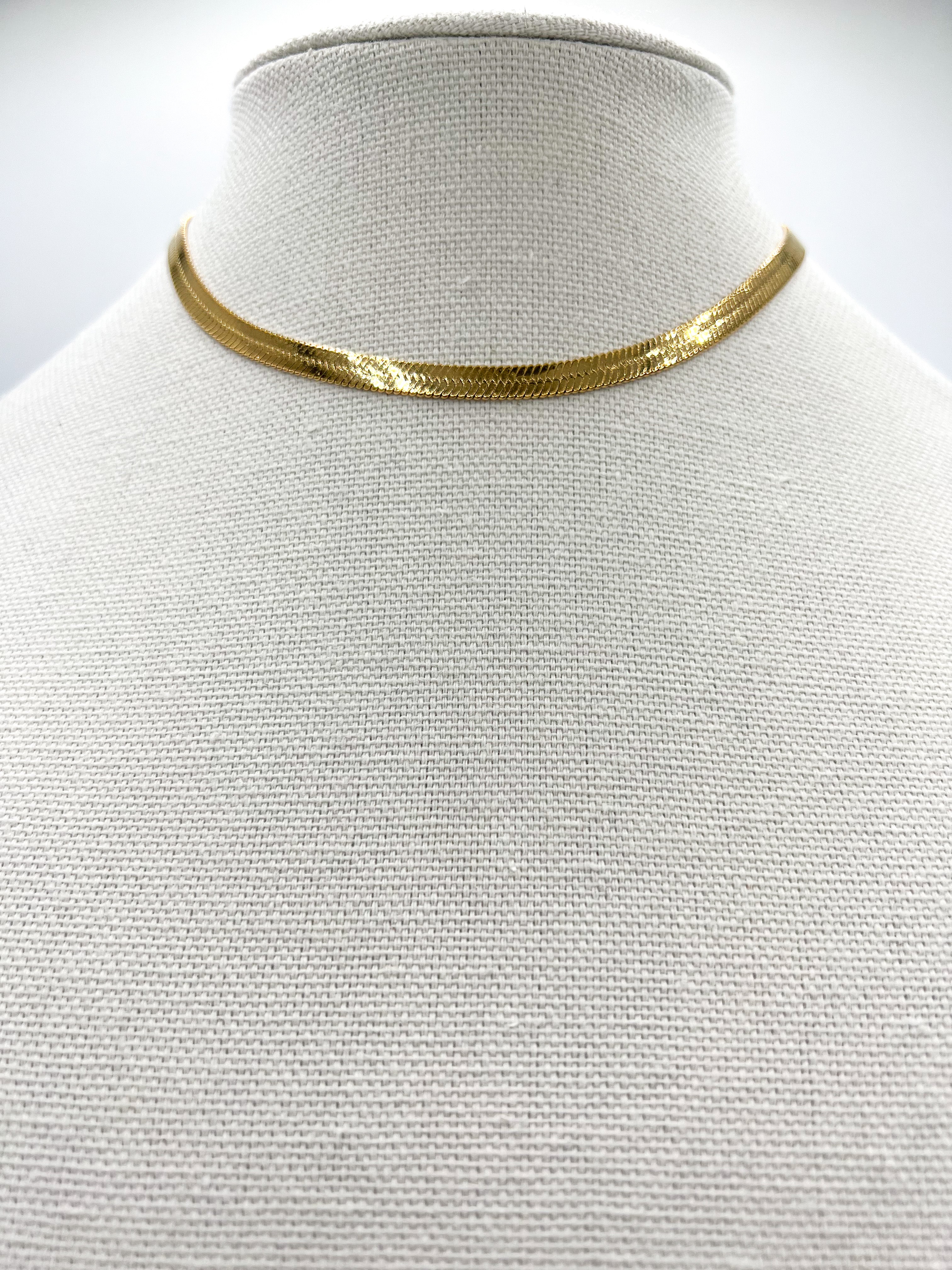 Snake gold necklace 16”