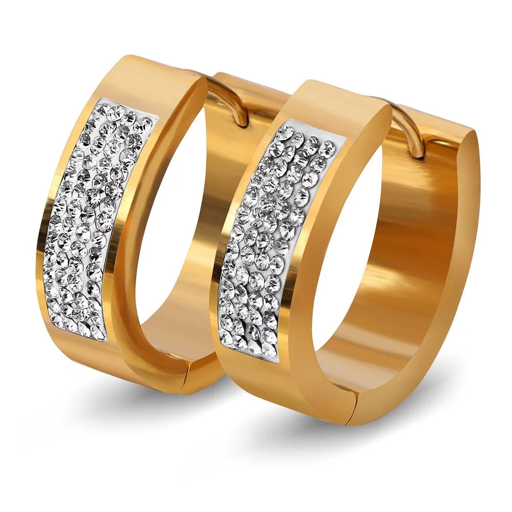Moon gold Earrings