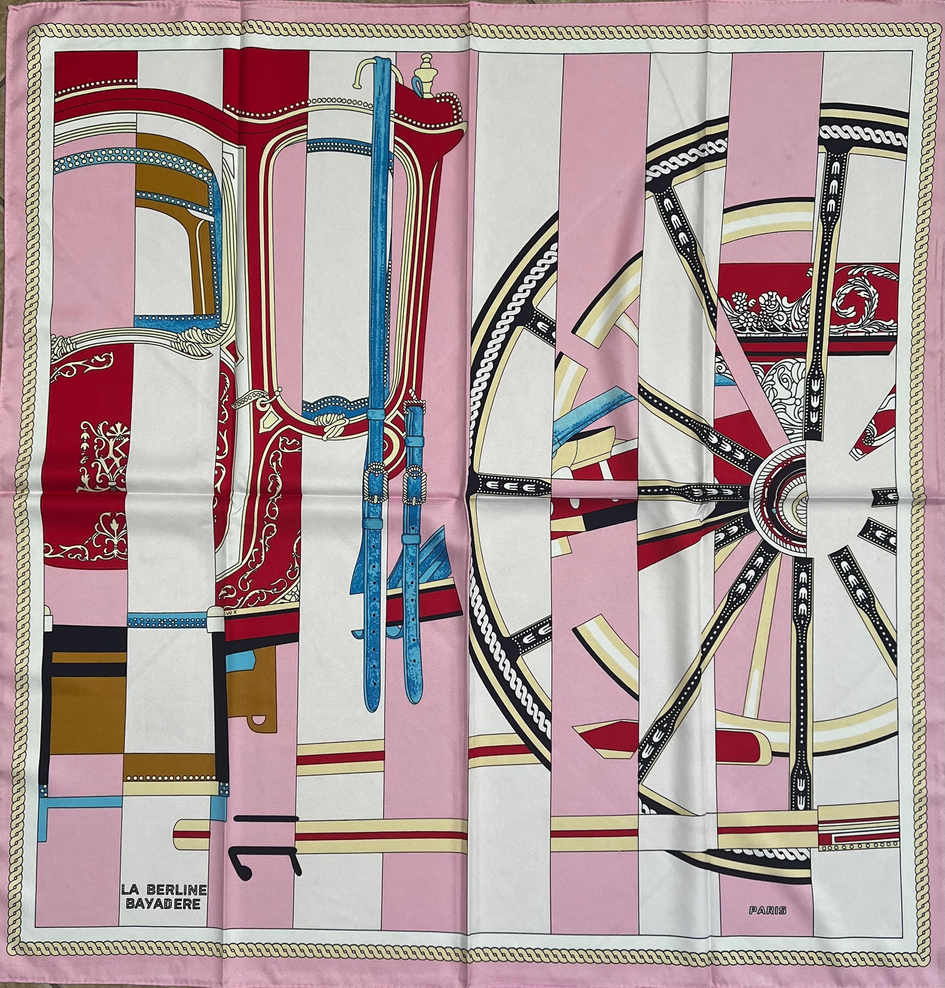 Small Scarf Pink Bike. (90X90)