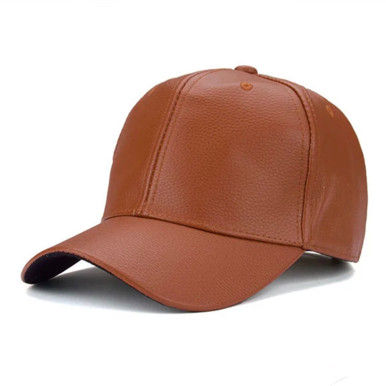 Camel Leather Cap