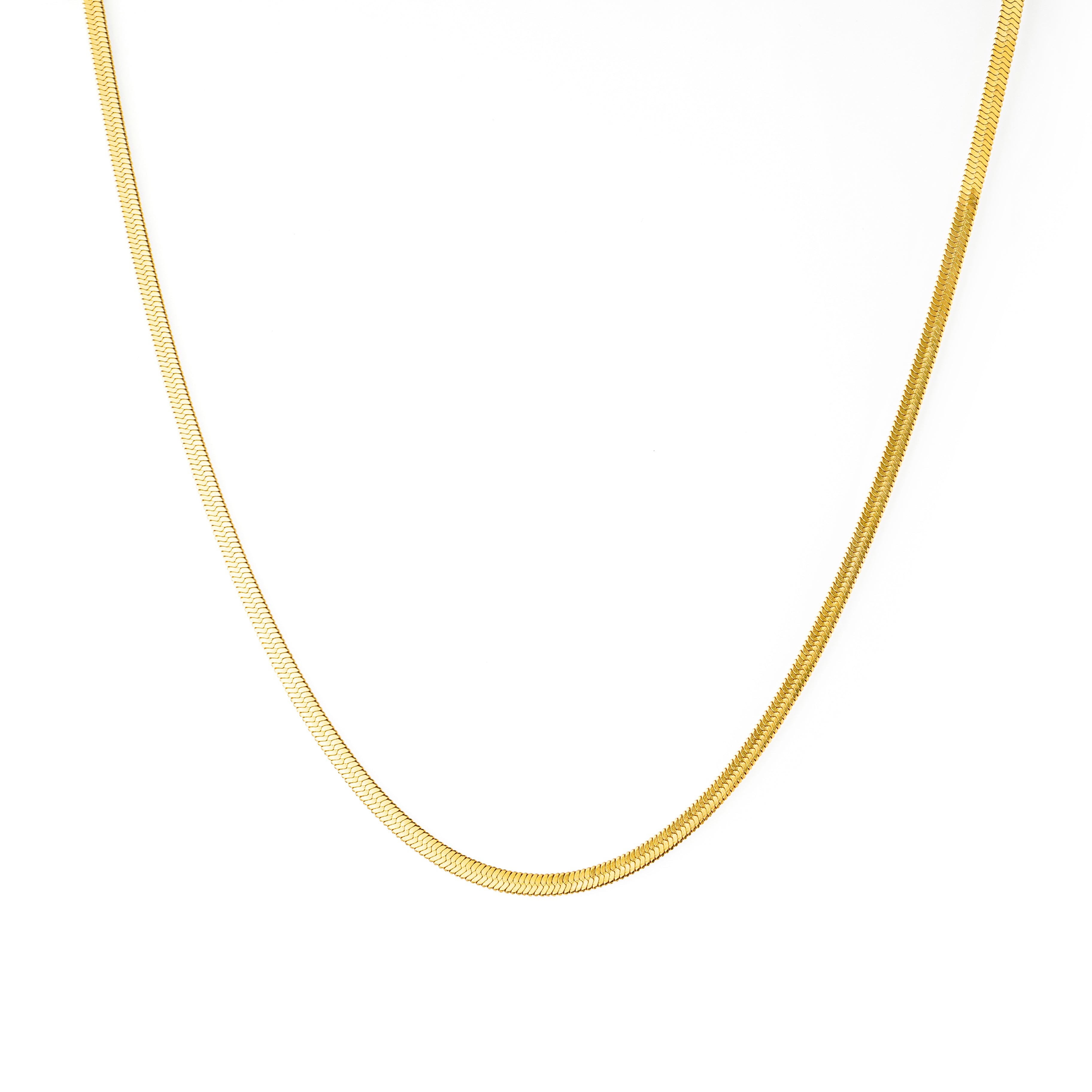 Snake Gold Long Necklace 18”+2”