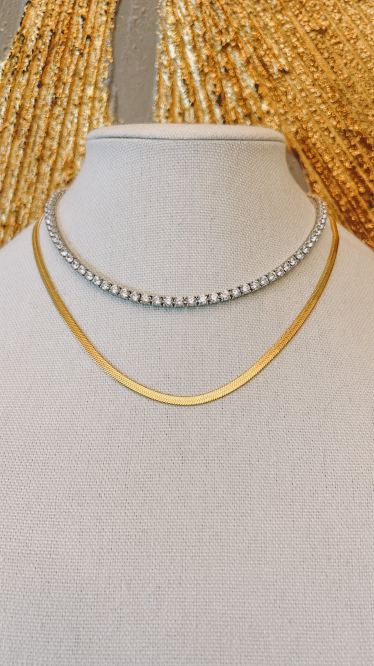 Snake Gold Long Necklace 18”+2”