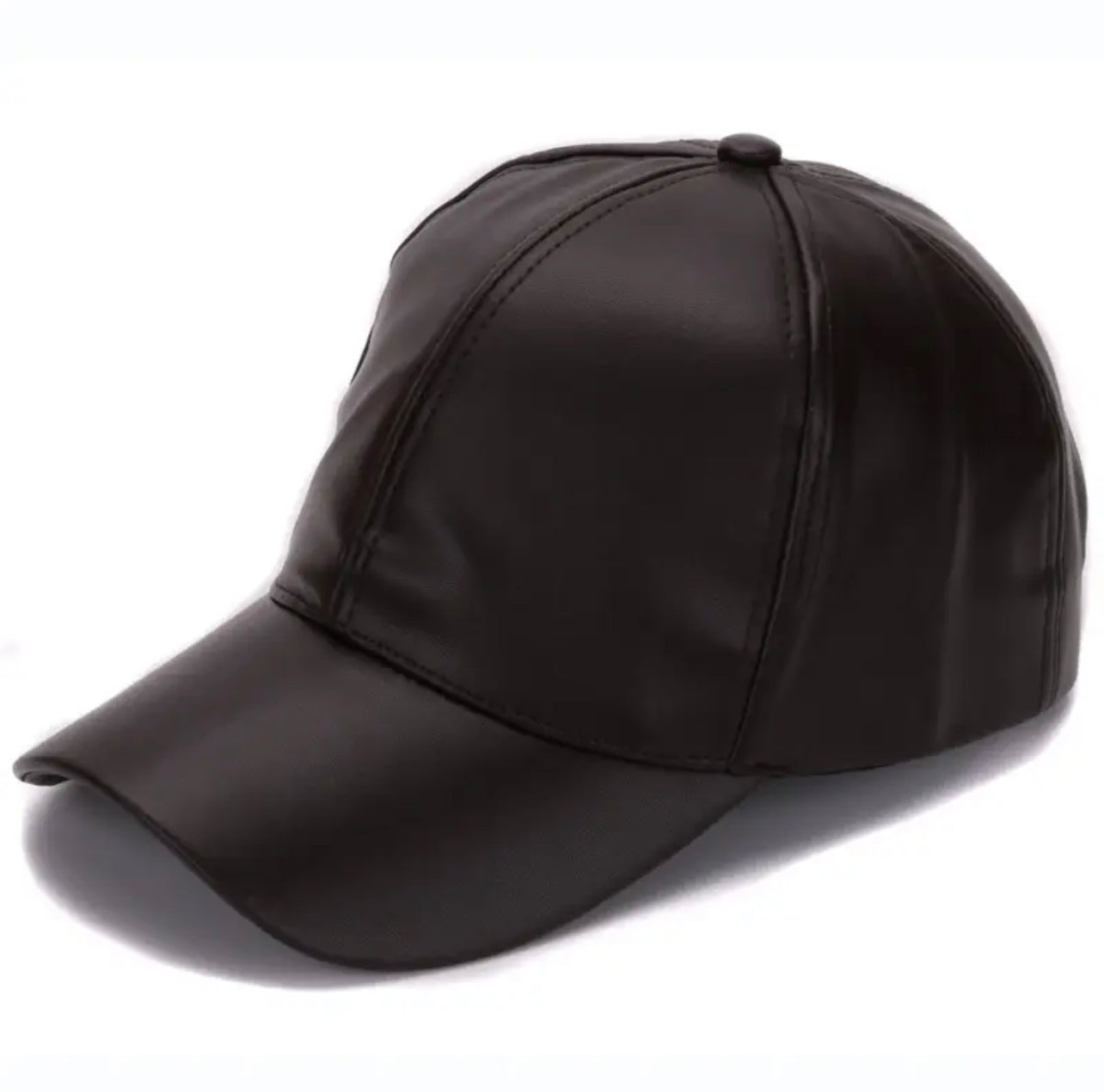 Dark Brown Leather Cap